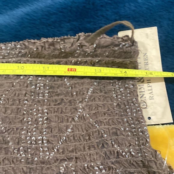 🆕Denim & Supply X Ralph Lauren Halter Tube Beaded Tassles Maxi Boho Dress Brown - Picture 11 of 12